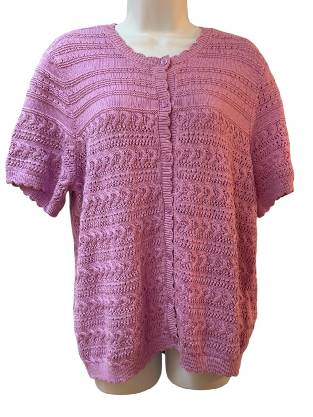 J. Crew Women's Knit Cardigan Short Sleeve Lavender
Size: XL NEW